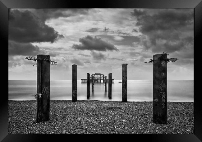 Brighton west pier Framed Print by Tony Bates