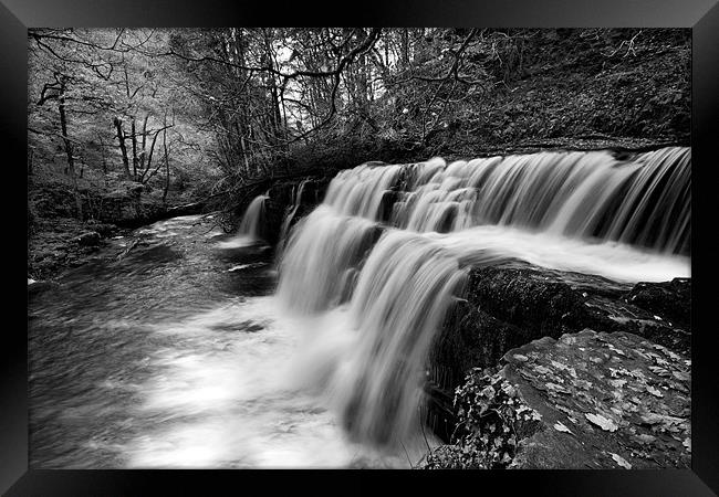 Brecon Waterfall Framed Print by Tony Bates