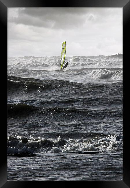 windsurfer Framed Print by Tony Bates