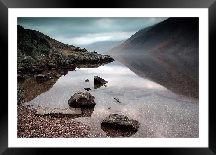 Wast Water reflection Framed Mounted Print by Tony Bates