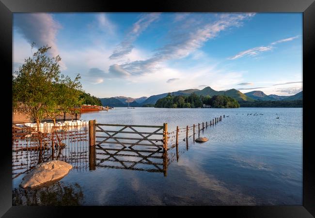 Derwent water Cumbria Framed Print by Tony Bates