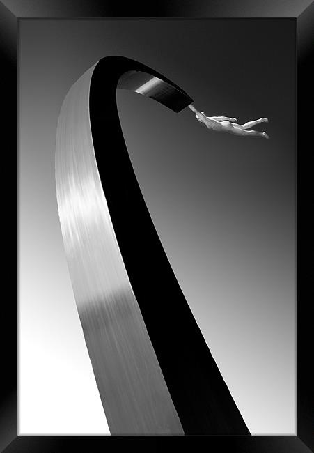 Flying lady Framed Print by Tony Bates