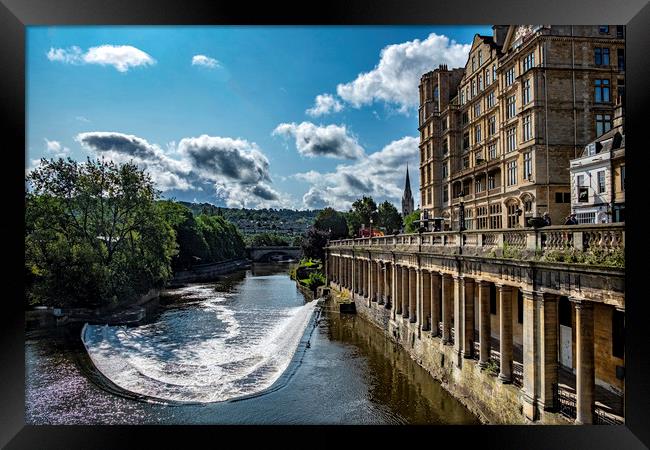 Bath and river Avon Framed Print by Tony Bates