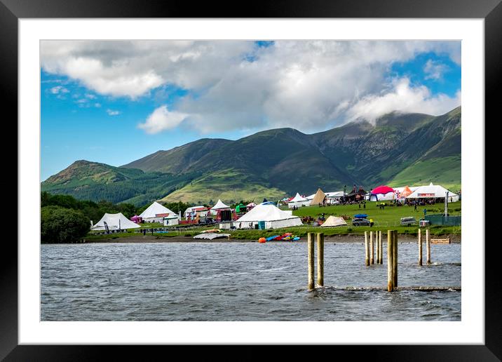 Derwent water Mountain festival Framed Mounted Print by Tony Bates