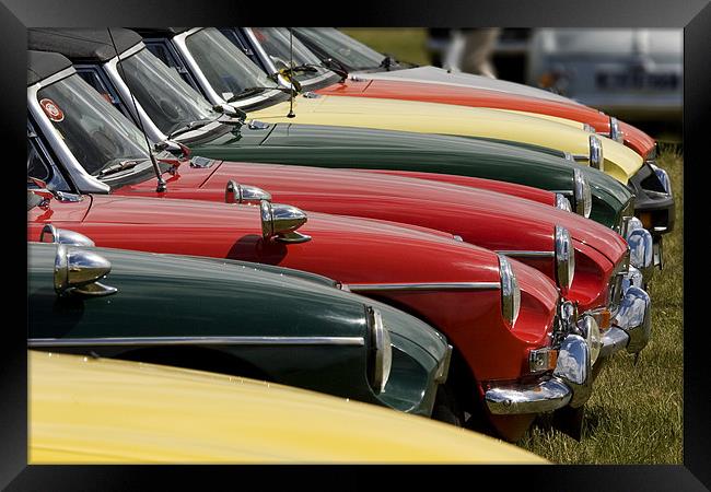 MG car lineup Framed Print by Tony Bates