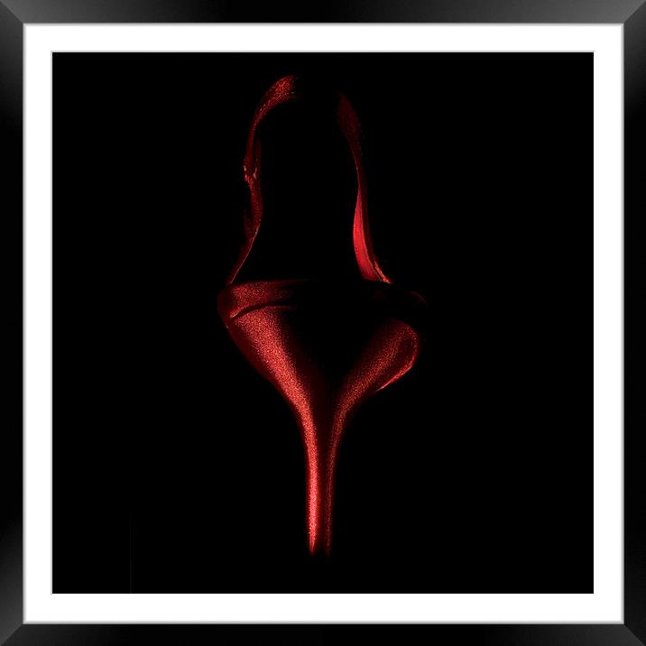 Red Shoe Framed Mounted Print by Kate Young