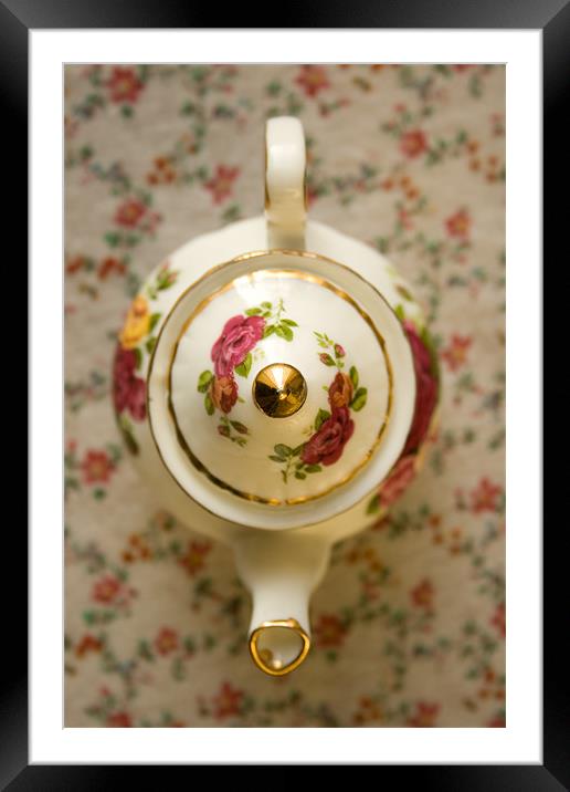 Teapot Framed Mounted Print by Kate Young