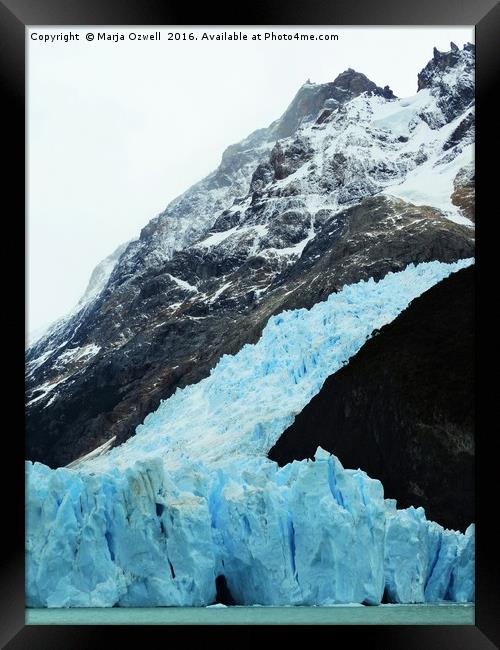 Glacier Spegazzini Framed Print by Marja Ozwell