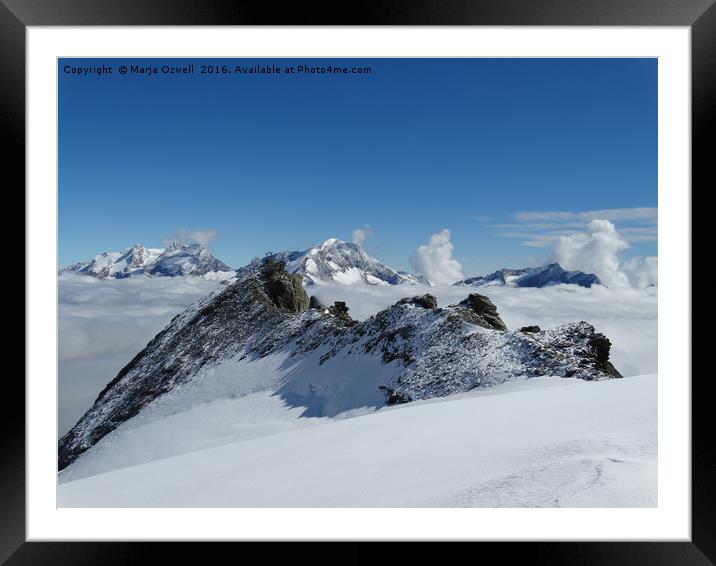 Above the clouds Framed Mounted Print by Marja Ozwell