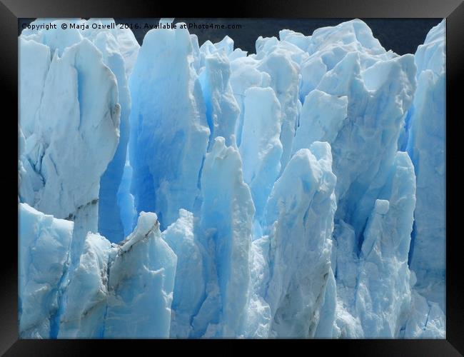 Ancient ice Framed Print by Marja Ozwell