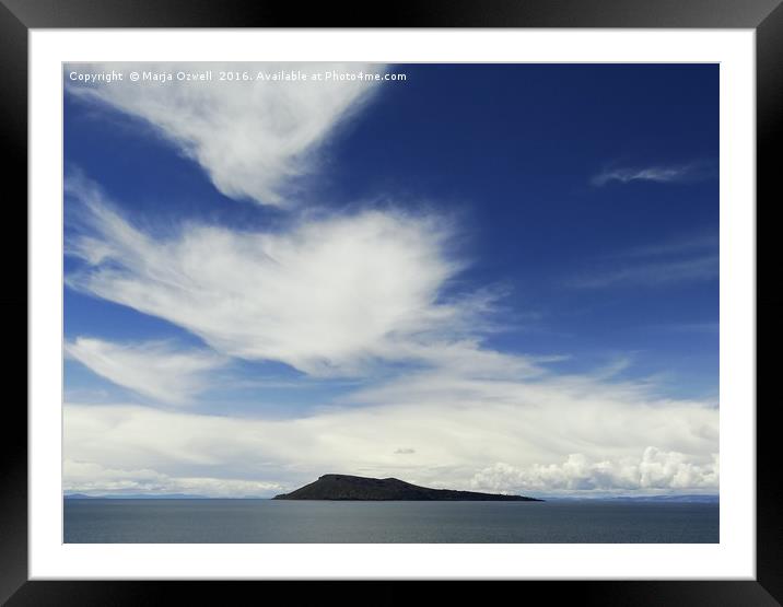 Feathers of the sky Framed Mounted Print by Marja Ozwell