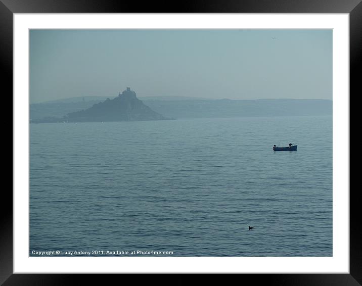 Fishing in Penzance Framed Mounted Print by Lucy Antony