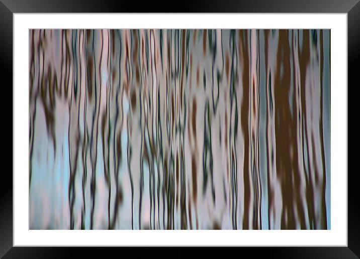 waterfall abstracted Framed Mounted Print by Lucy Antony