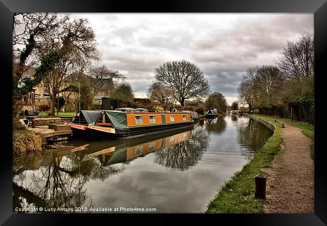 Lower Heyford Canal Framed Print by Lucy Antony