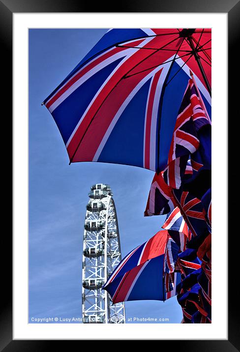 Patriotic Eye Framed Mounted Print by Lucy Antony
