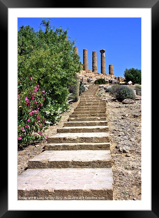 Temple of Juno, Agrigento Framed Mounted Print by Lucy Antony