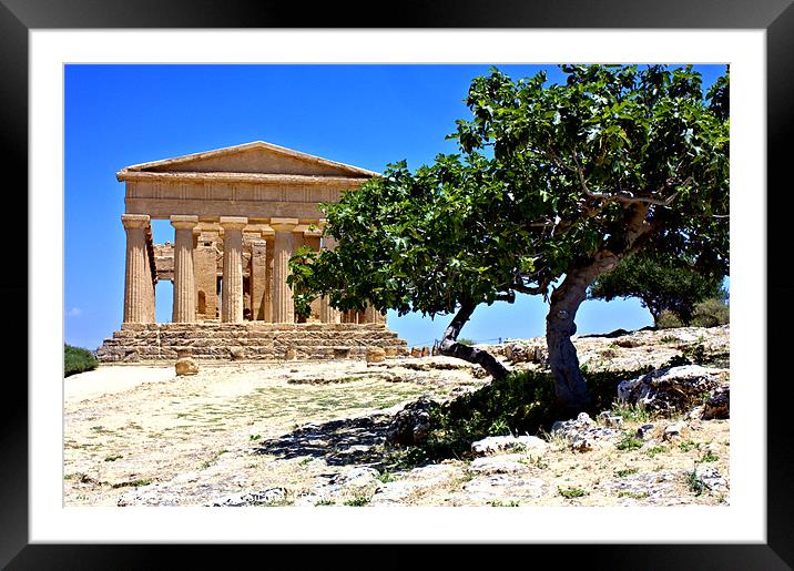 Temple of Concordia, Agrigento Framed Mounted Print by Lucy Antony