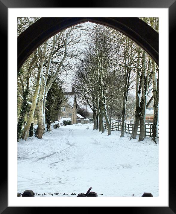 through the gate Framed Mounted Print by Lucy Antony