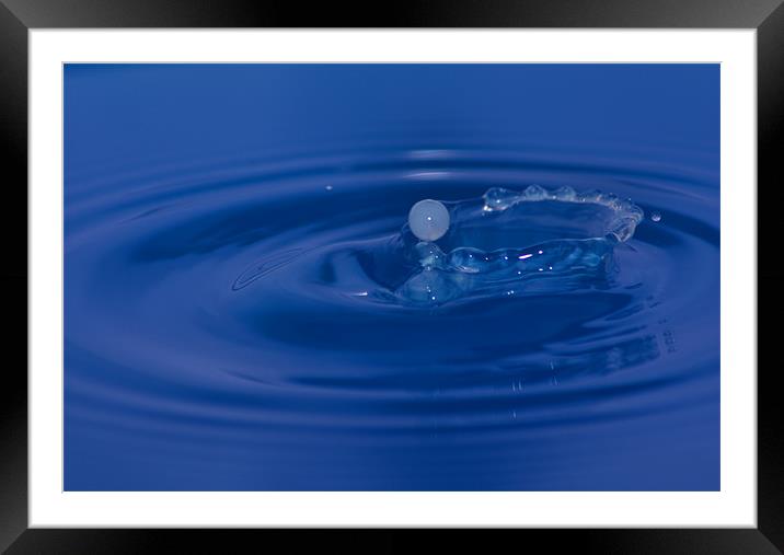 Milk Drop Framed Mounted Print by Lucy Antony