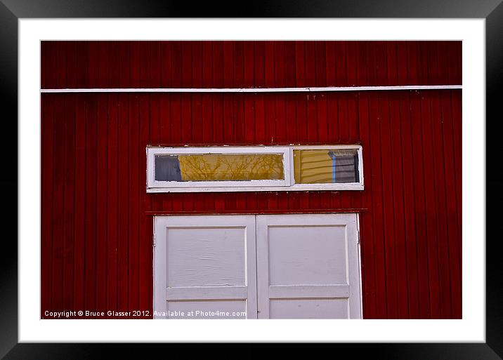 REFLECTIONS ON AN OLD SHED Framed Mounted Print by Bruce Glasser