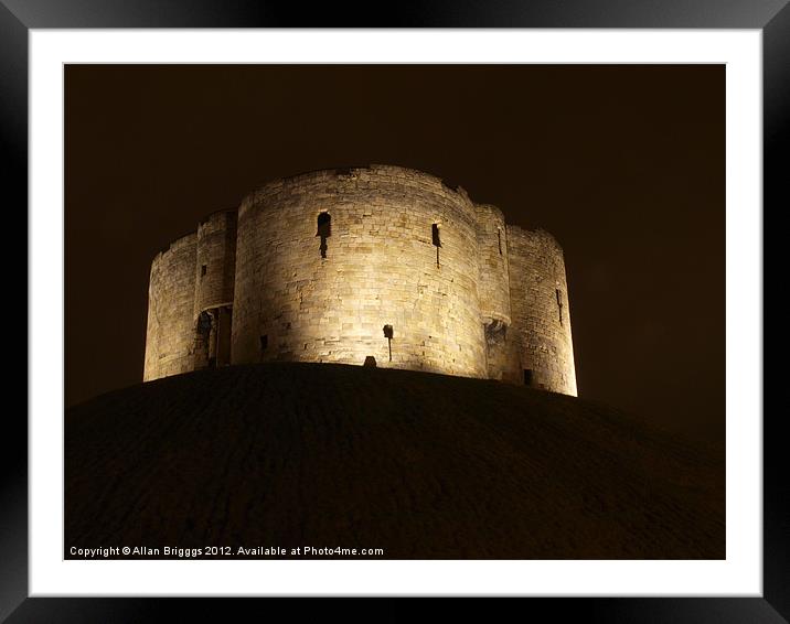 Clifford's Tower York Framed Mounted Print by Allan Briggs