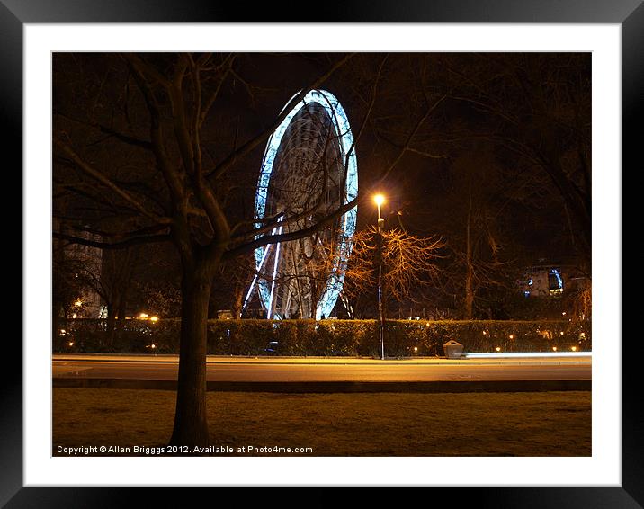 The York Wheel at Night Framed Mounted Print by Allan Briggs