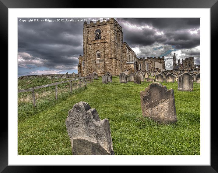 St Mary's Church and Graveyard Whitby Framed Mounted Print by Allan Briggs