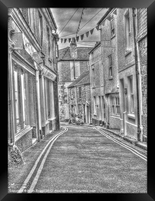 St. Ives Street Framed Print by Allan Briggs