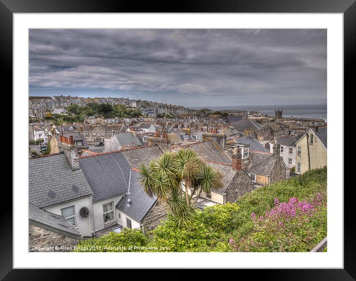 St Ives Rooftops Framed Mounted Print by Allan Briggs