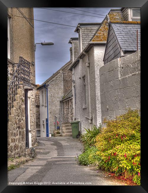 St. Ives Street Framed Print by Allan Briggs