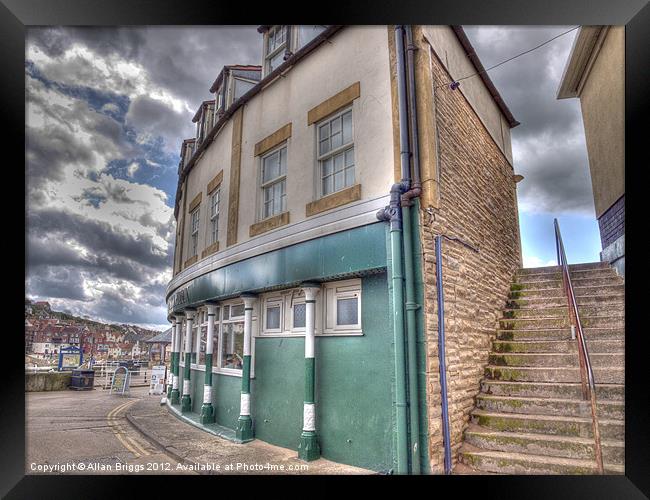 Street in Whitby Framed Print by Allan Briggs