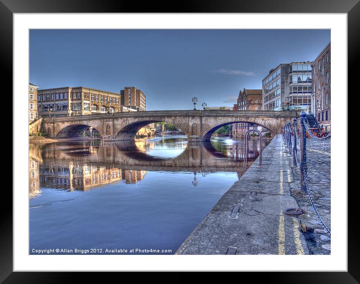 Ouse Bridge Framed Mounted Print by Allan Briggs