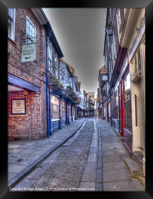 Shambles York Framed Print by Allan Briggs