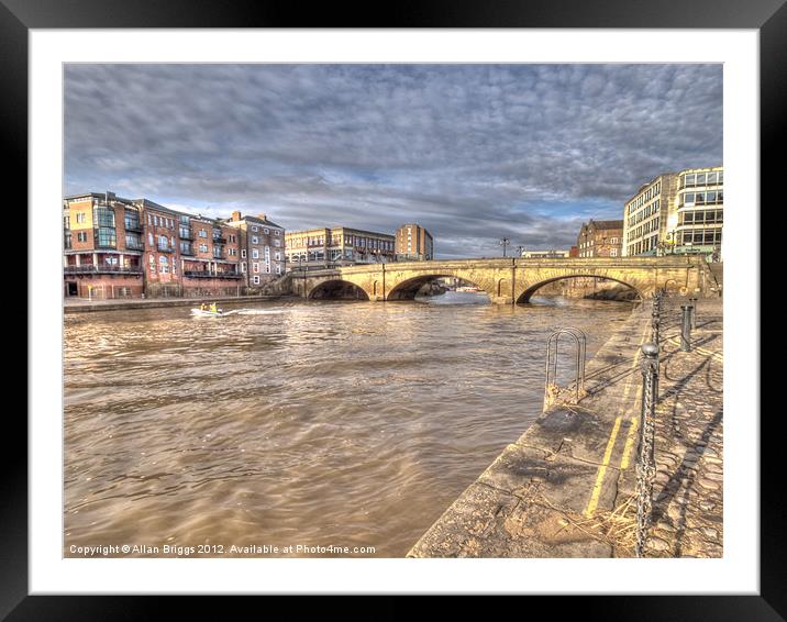 Ouse Bridge Framed Mounted Print by Allan Briggs
