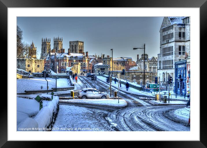 York Minster over Lendal Bridge Framed Mounted Print by Allan Briggs