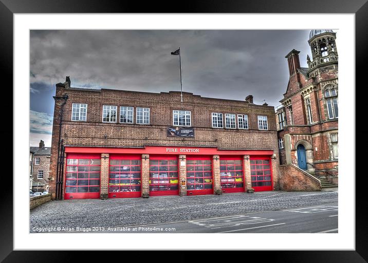 Fire Station York Framed Mounted Print by Allan Briggs