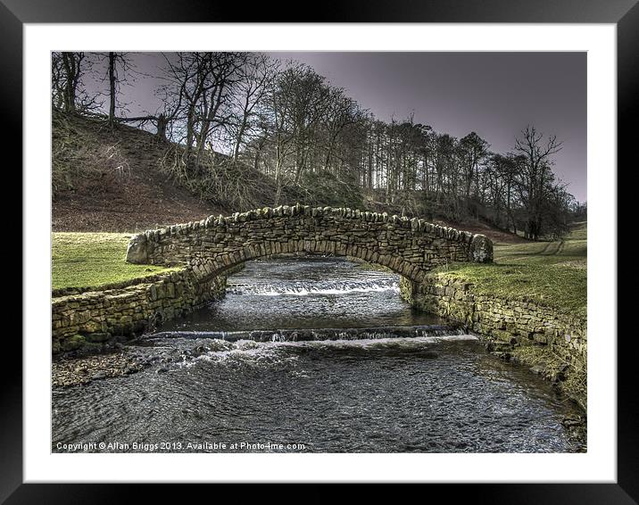 Bridge Over River Skell Framed Mounted Print by Allan Briggs