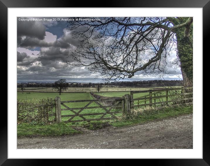 Five Bar Gate Framed Mounted Print by Allan Briggs