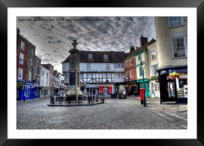 The Butter Market, Canterbury Framed Mounted Print by Allan Briggs