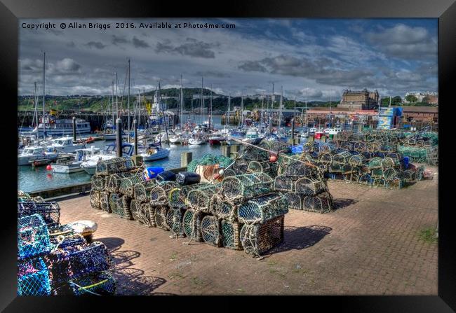 Scarborough Fishing Dock Framed Print by Allan Briggs