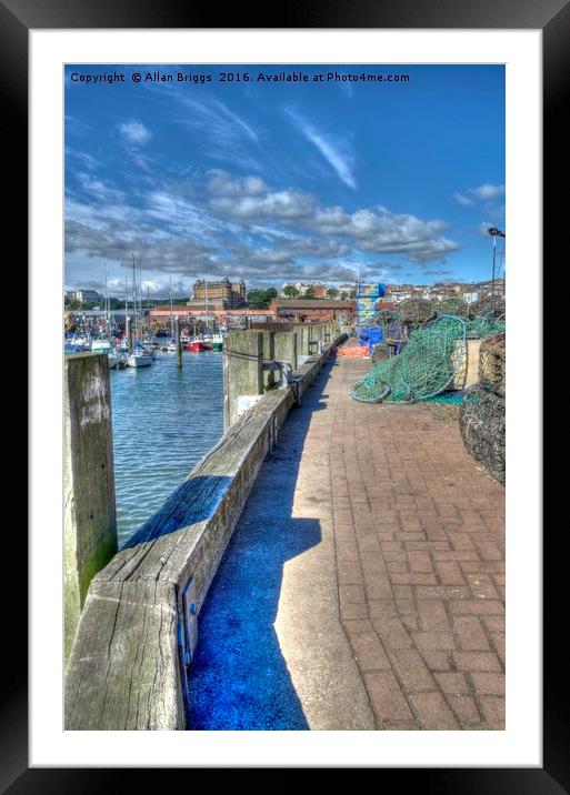 Scarborough Fishing Dock Framed Mounted Print by Allan Briggs