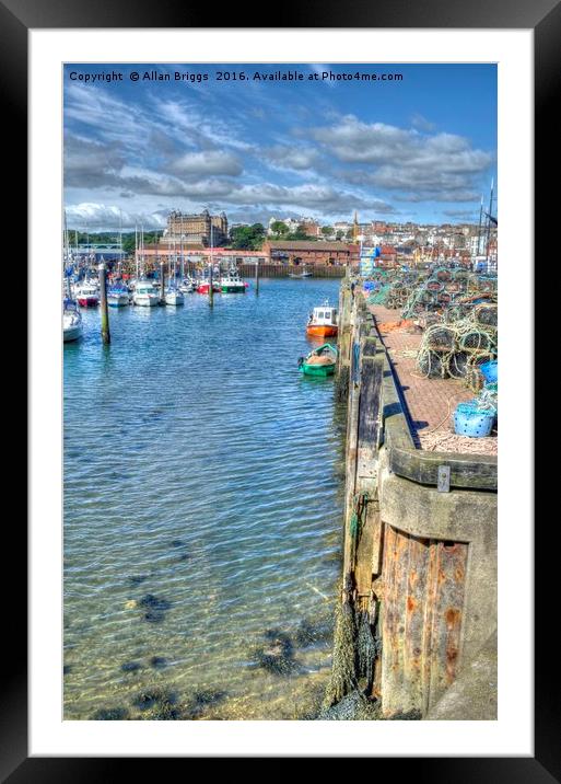 Scarborough Harbour Framed Mounted Print by Allan Briggs