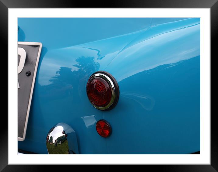 Blue Isetta bubble car rear light Framed Mounted Print by Allan Briggs