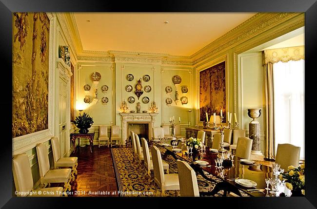 Dining Room Leeds Castle Framed Print by Chris Thaxter