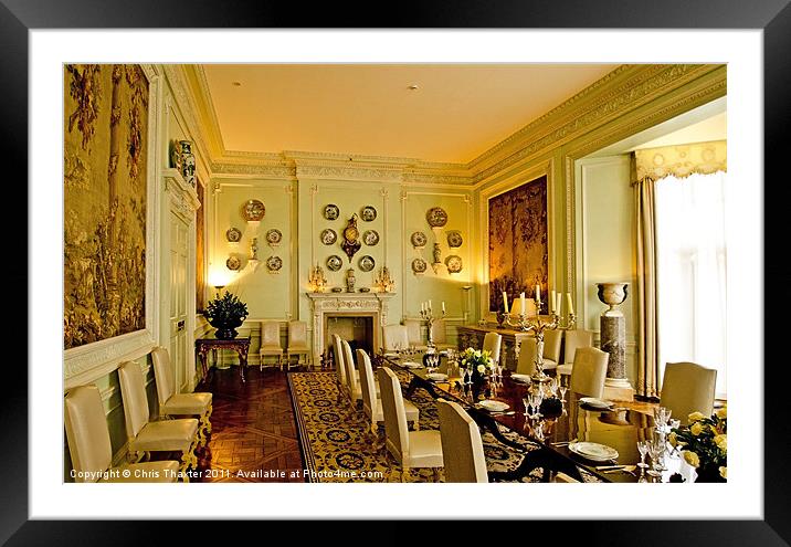 Dining Room Leeds Castle Framed Mounted Print by Chris Thaxter