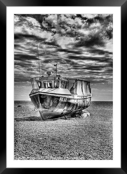 FE92 Dungeness Boat Framed Mounted Print by Chris Thaxter