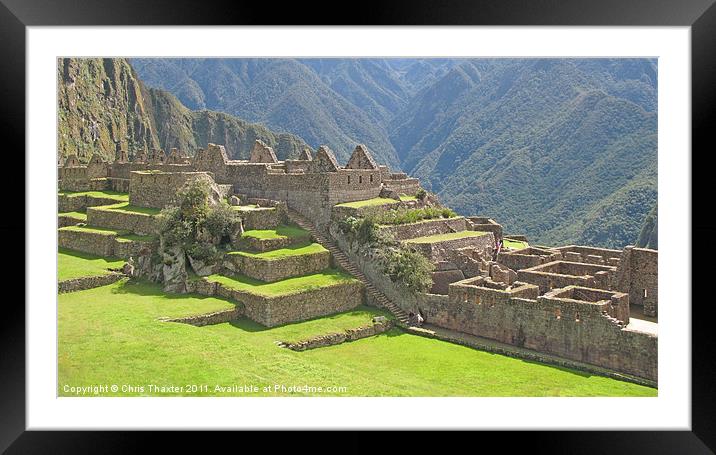Machu Picchu 4 Framed Mounted Print by Chris Thaxter