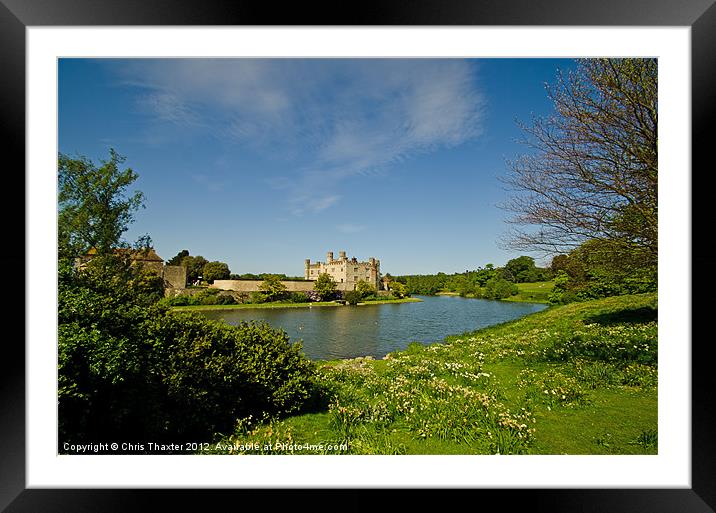 Leeds Castle in Spring Framed Mounted Print by Chris Thaxter