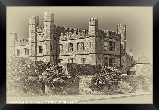 Leeds Castle Nostalgic 2 Framed Print by Chris Thaxter