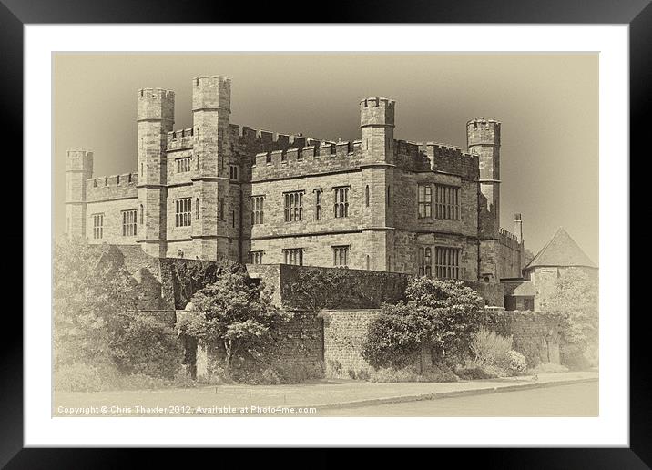 Leeds Castle Nostalgic 2 Framed Mounted Print by Chris Thaxter